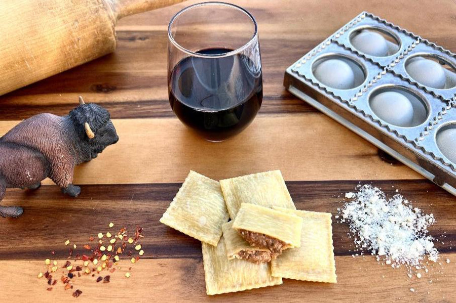 Bison Short Rib Ravioli in Egg Dough  - 24 PC, About 12 OZ