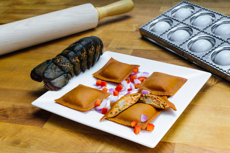 Lobster Ravioli in Sweet Red Pepper Dough - 12 PC, About 12 oz