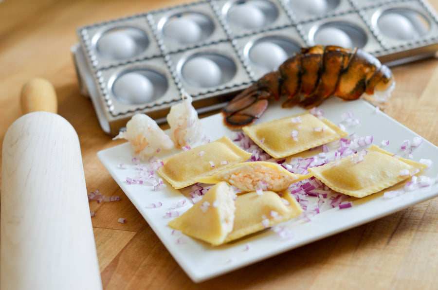 Rock Shrimp & Lobster Ravioli in Egg Dough - 12 PC, About 12 OZ