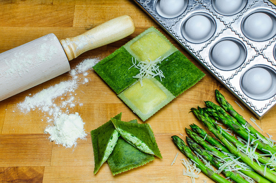 Pappardelle's Mountain Asparagus Ravioli