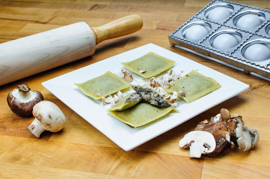 Wild Mushroom Ravioli in Cracked Pepper Egg Dough - 12 PC, About 12 OZ